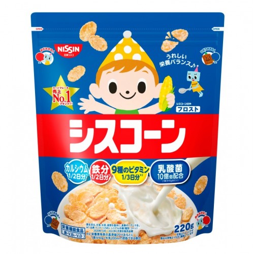 Nissin 日清儿童营养玉米片 +乳酸菌/铁/维生素 220g 蓝色原味